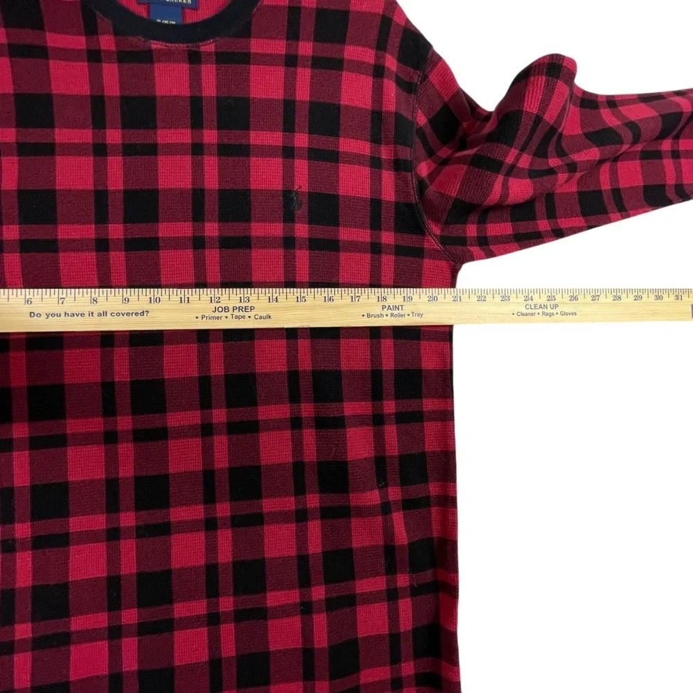 Men's Polo Ralph‎ Lauren Black & Red Plaid Long Sleeve Flannel XL0063